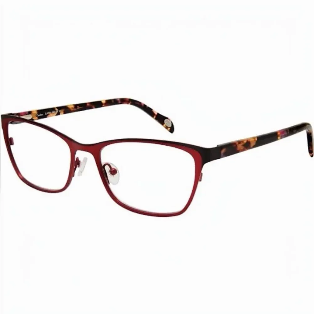 MSRP $202 Laura Ashley Caroline Dark Burgundy Eyeglasses Frames 53-17-135mm
